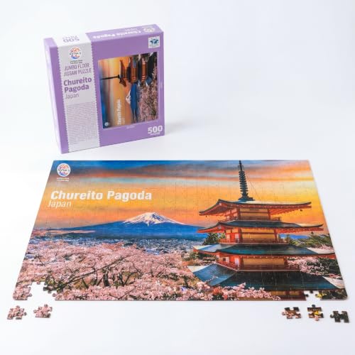 Image of Ratna's Chureito Pagoda Japan Jigsaw Puzzle, 500 Pieces, 73.5 x 48.25 cm, Play and Learn Educational Jigsaw Puzzle for Kids & Adults 7+ Years