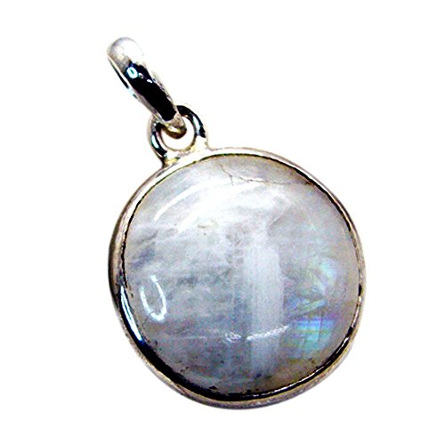 Pendentif pierre de lune arc-en-ciel et argent 925 : joaillerie ovale de luxe