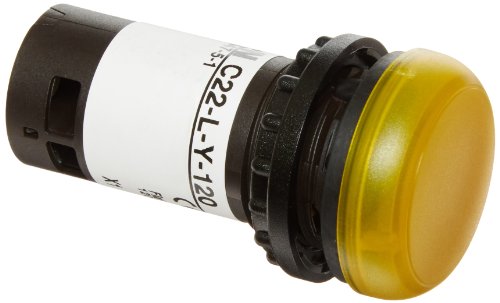 Piloto LED amarillo Eaton C22-L-Y-120 para solucionar problemas de visibilidad en paneles