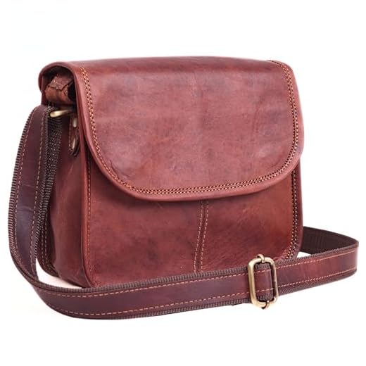 Pequenas bolsas transversais de couro para mulheres – Bolsa de couro marrom genuíno, bolsa de ombro fofa, bolsa vintage transversal, Marrom, Bolsa tiracolo de couro para mulheres