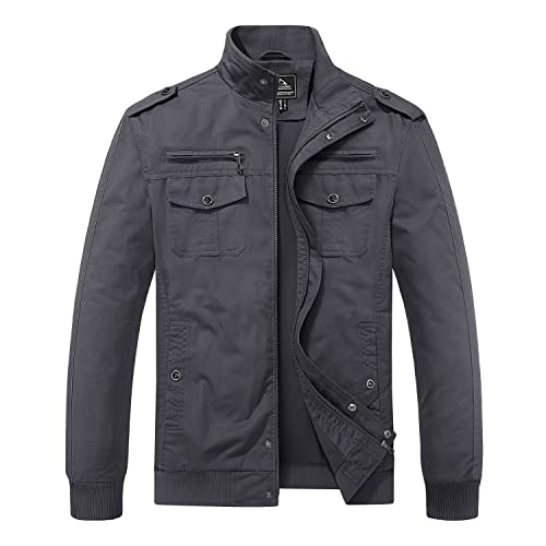 Bomber Jackets For Men Fashion Windbreaker Jacket Casual Work Jacket Cargo Jackets Hunting Coats Cotton Lightweight Jackets #TOP30