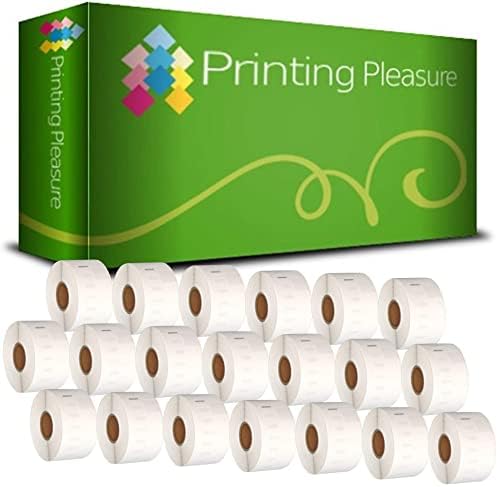 Printing Pleasure 20 x 99012 Compatible Address Labels Rolls for LabelWriter & Seiko Label Printers | 36mm x 89mm | 260 Labels per Roll