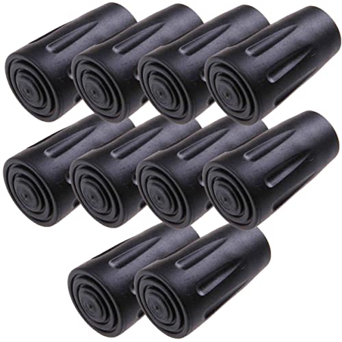 HAWILLOSCH Rubber Head Cane Cover Set Trekking Pole Foot Caps Anti-Slip Feature for Climbing Sticks