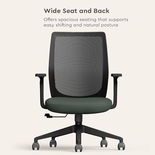 Image of Interio by Godrej Curv Premium Mesh Wide Back Ergonomic Chair for Work from Home /Study | 1 Year Warranty | Height Adjustable Chair | Heavy Duty PP Base | DIY Installation (Set of 5, Earthstone)