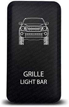 CH4X4 Push Switch for Toyota Tacoma 12V 3Amp - Grille Light Bar Symbol - White Led