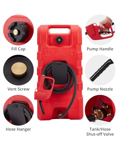 Euker J27W1SM1BBMBKYW1YNCDHQ08UML8D 15 Gallon Gas Can,Portable Gas Tank With Le Fluid Transfer Siphon Pump,Fuel Transfer Tanks thumb #2