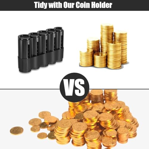 Münzspender, Kompakter Münzsortierer, Münzwechsler Euro Geldwechsler, Euro Coin Storage Box, 1pcs (Black)