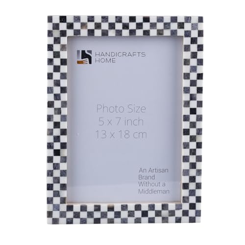 Handicrafts Home 5x7 Picture Frame, Checkered Black & White Frames,
