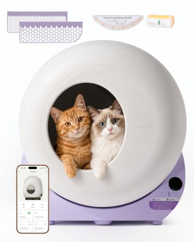 Image of Furrytail Automatic Litter Box Self Cleaning, Smart Litter Box, Lilac