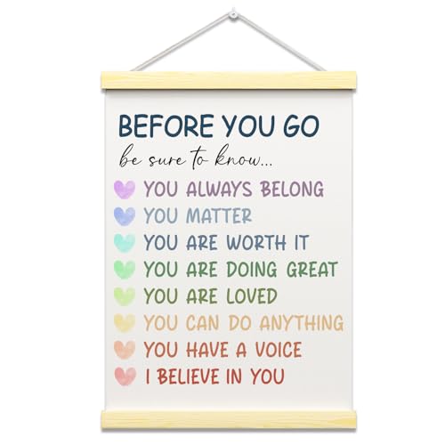 Poster de motivation Before You Go en toile suspendue de 40x30 cm