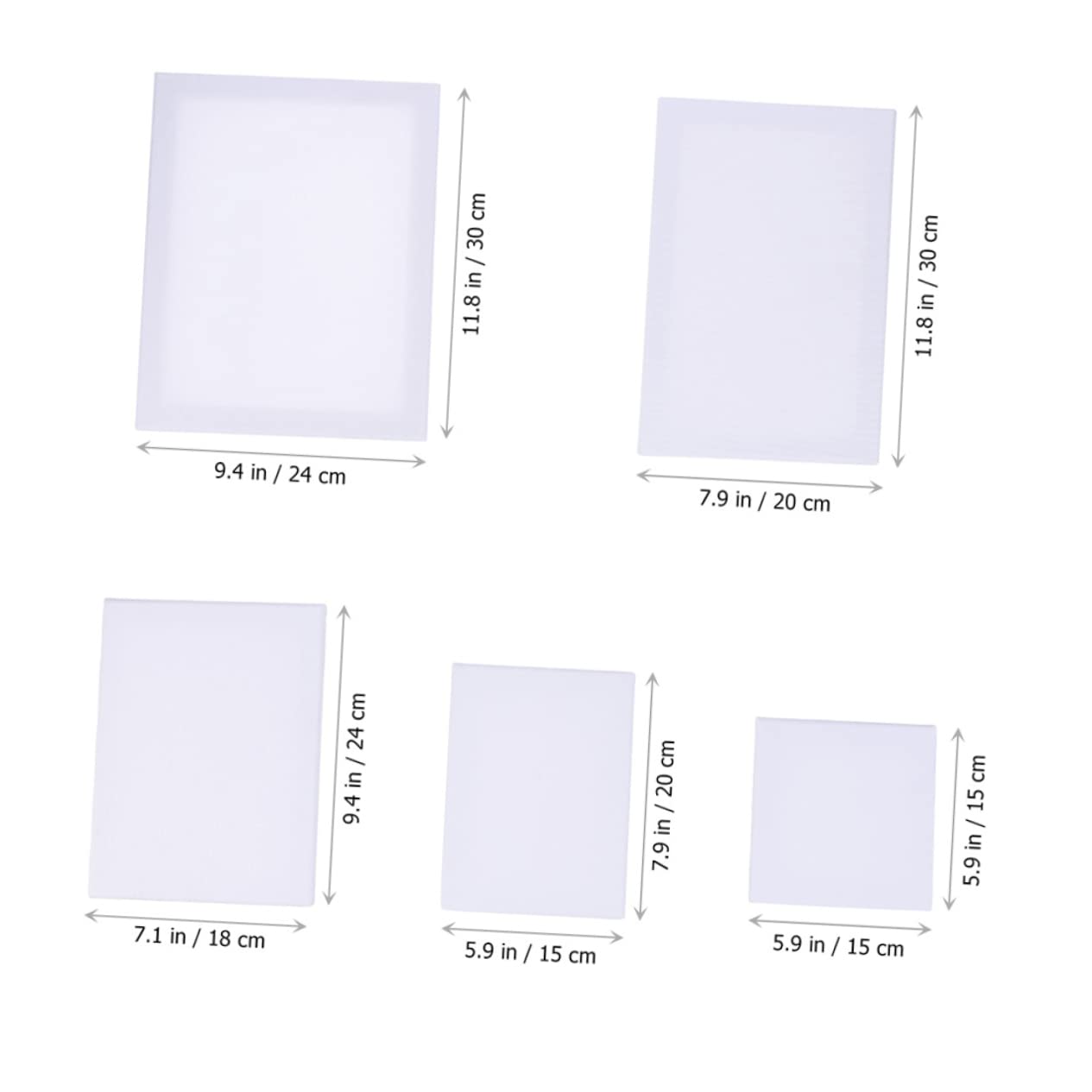 Tela da Pittura ad Olio Bianca 6 Pezzi per Disegno
