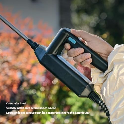 Pulvérisateur alimenté par Batterie 8 L, Pulvérisateur électrique amélioré avec 4 Buses de Brouillard, Poignée Rechargeable USB et Baguette Rétractable, Pulvérisateur D'eau pour