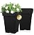 kubvici 20 Inch Tall Planters for Outdoor Indoor Plants, Set of 2 Large Plastic Plant Pots Flower Pot Outdoor Planter for Front Porch Door Balcony Deck with Drainage, with Removable Wheel, Black 20"