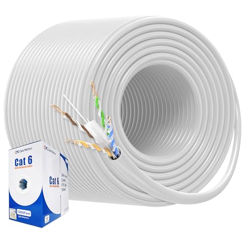 Câble Ethernet Cat6 bobine câble réseau vrac blanc 10 Gbit/s CMR