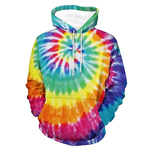 Sweatshirt pull à capuche vortex de couleurs UMENG manches longues S