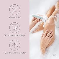 Panasonic ES-EY70 Nass/Trockenepilierer Damen, Dual Disc mit 60 Pinzetten, 90° schwenkbarer Kopf, 3 Geschwindigkeiten & LED-Licht, 30 Min. Betrieb, kabellos, Haarentferner, Fußpflegekopf. – Ansicht 5