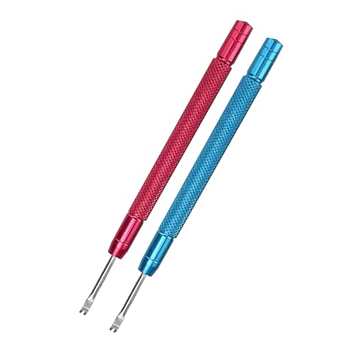 2pcs Watch Hands Removers, Lever Type Puller Watch Tool Watch Hand Removal Tool for Watch Hands Removers Replace(Red + Blue)