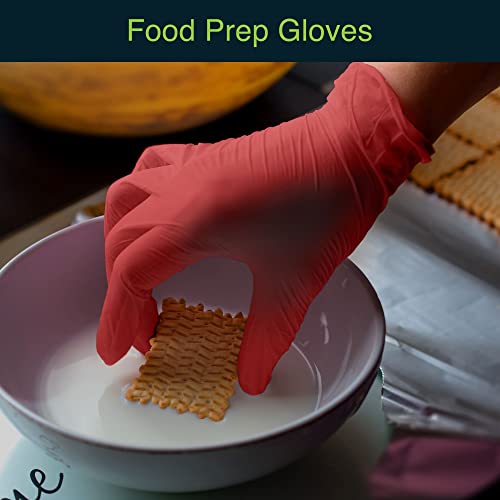 Light Burgundy Nitrile Disposable Gloves - 200 Count - 3 Mil Nitrile Gloves Small - Powder And Latex Free Rubber Gloves - Surgical Medical Exam Gloves - Food Safe Cooking Gloves #TOP2