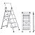 XinSunho 5 Step Ladder,Retractable Handgrip Folding Ladder,Safety Wide Anti-Slip Pedal Step Stool,Aluminum 330lbs Capacity Slim Design Ladder
