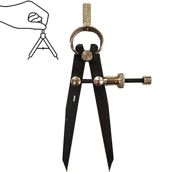 German Style Compass Divider 3" Fine Point Precision Measuring for Jewellery Marking, Scribing, Craftsman, Architect,Artist,Carpenter Divider Calipe