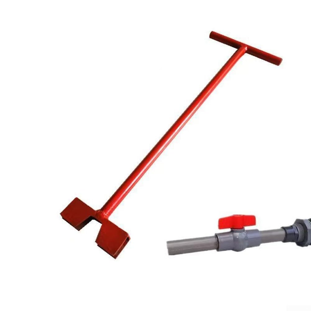 Asta di prolunga per valvola a sfera in acciaio PVC, stelo di estensione per pozzi profondi, 30 cm, 60 cm, maniglia a doppio orecchio, design a tubo rotondo, maniglia a T per operazioni di condotte