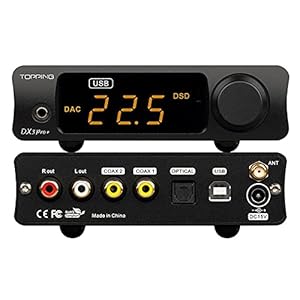 Topping DX3 Pro+ ES9038Q2M Bluetooth 5.0 LDAC Audio Decoder DSD512 DAC AMP NFCA Headphone Amplifier Pre Amplifier (Black…