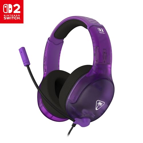 Turtle Beach Airlite Fit Ghost Violet Casque de Gaming Filaire sous Licence Officielle pour Nintendo Switch 2, Nintendo Switch, Switch Lite et Modèle OLED -...