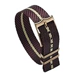 Generico Cinturini for orologi in nylon a righe di qualità for cinturini for Tudor da 20 mm e 22, bracciale ad anello mobile(Copper-Hot style2,20mm)
