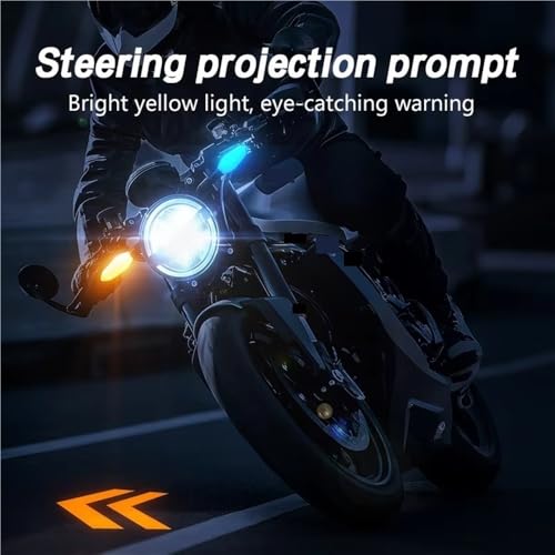 Luces de señal giro para motocicleta parada delantera intermitentes flujo 4