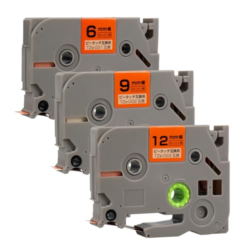 �y�G�R�X���z�u���U�[�p �s�[�^�b�`�݊� Tze�e�[�v �I�����W/������ 6mm(TZe-OG1)/9mm(TZe-OG2)/12mm(TZe-OG3) �e1�� (�S3��) TZe�e�[�v�݊� ���x�����C�^�[ P-TOUCH CUBE �s�[�^�b�`�L���[�u�Ή�