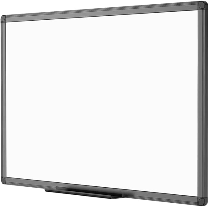 Verrijdbaar whiteboard - Dubbelzijdig en magnetisch - 90x120 cm - Wit