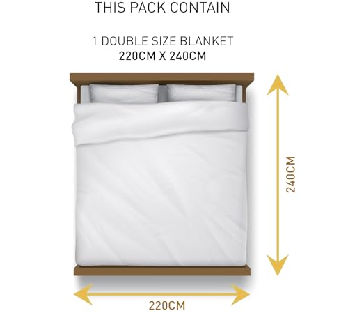 Image of Sarla Premium Cloud Touch Ultra Soft Pashmina Double Bed Blanket, 2PLY Reversible, Rose Wood