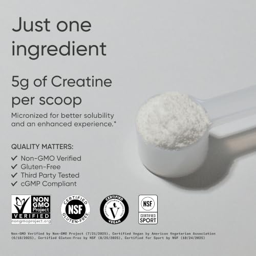 Image of Sports Research Creatine Monohydrate Powder w /Creapure, 90 Servings