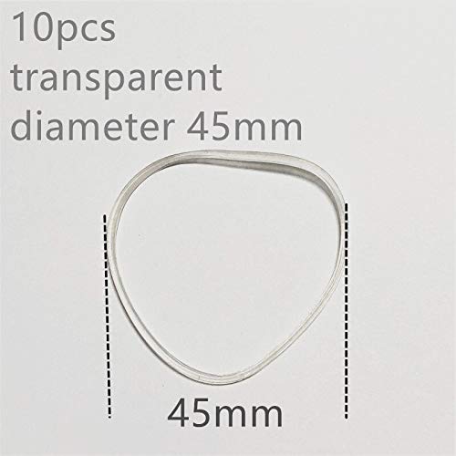 Transmission Belts 16 kinds 10pcs/set Rubber Band Pulley Transmission Engine Drive Round Beslts DIY Module Car Motor Stretch Droppshipping - (Width: 45mm transparent)