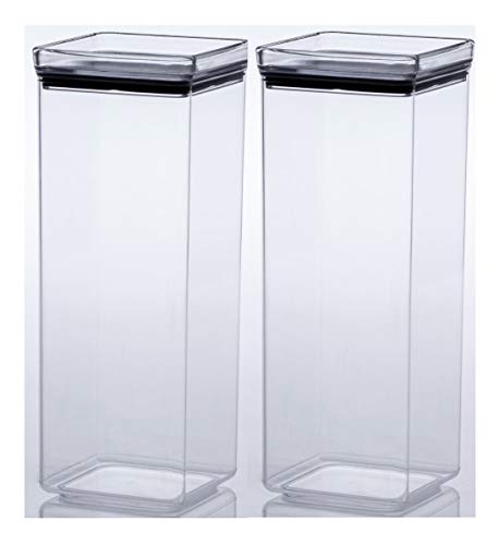 Kit 2 Pote Hermético Tampa Acrílico Porta Mantimento Arroz 2,2 L