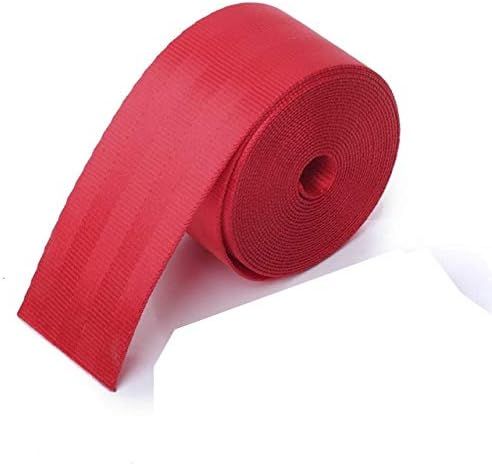 MTP Brand 2" x 25 Yards Seat-Belt Red Polyester Webbing Strap Repair 5 Panel 5000 lbs Heavy Duty Backpack