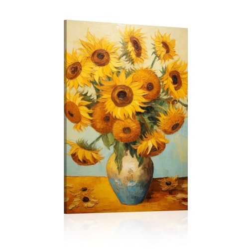 Illustration moderne fleurs jaunes tournesols pour décoration de salon