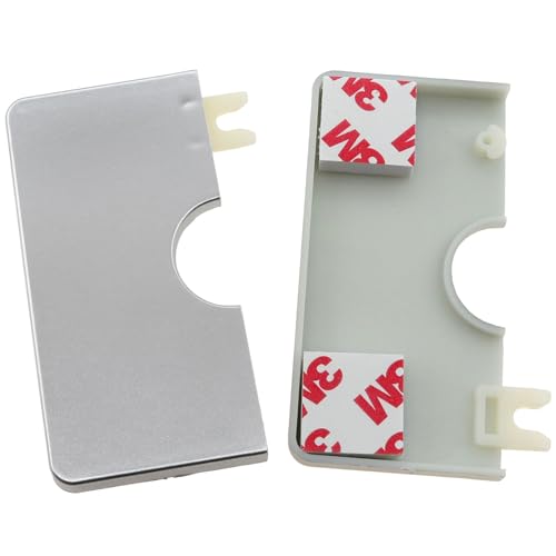 safycaby 2PCS Wall Split Flange 0.87inch/22mm Square Shaped Escutcheon Plate Wall Hole Decorative Cover for Plumbing Wall Hole Trim (0.87Inch/22mm) (silver)