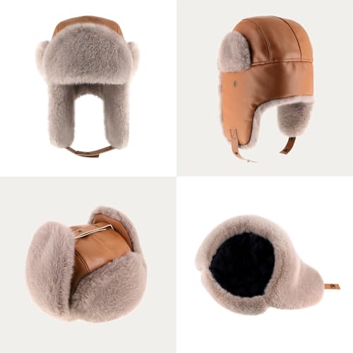 Image of Winter Trapper Ushanka Hat, Aviator Hat, Ear Flaps, Men Women