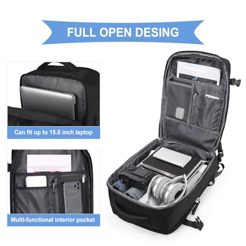 Image of coowoz Travel Backpack For Women Men Airline Approved,Carry On Backpack,Large Hiking Laptop College Backpacks Waterproof Outdoor Sports Rucksack Casual Daypack Fit 15.6 Inch Backpacks