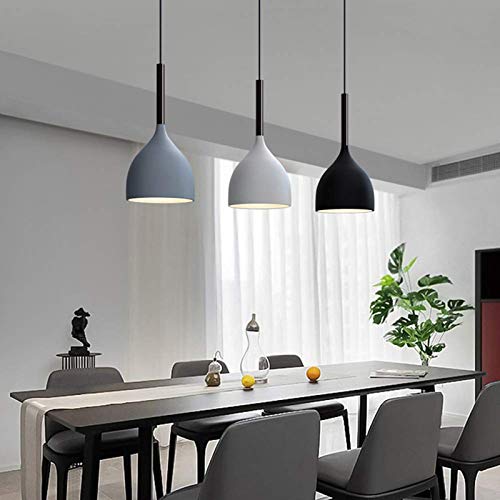 Lustre salle à manger en métal avec 3 suspensions orientées E27 - 4