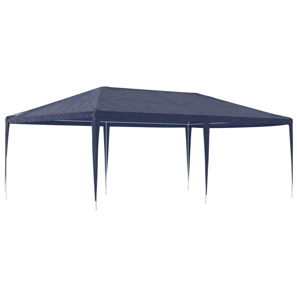Partyzelt 4x6m Blau Gartenpavillon Pavillon Unterstand Outdoor
