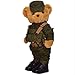 Yzhome Oso De Peluche Creativo Uniforme Militar Oso Conjunto Juguete De Peluche Móvil De Unos 38 Cm De Largo, Oso Soldado Animal De Peluche Niño Cumpleaños Regalo De Juguete De Vacaciones
