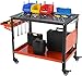 STMHOM Welding Table, 36'' x 24'' Welding Workbench Table 1200 LBS Load Capacity, Steel Welding Workbench with Movable Wheels, Mobile Welding Cart with Tool Storage for Garage Workshop