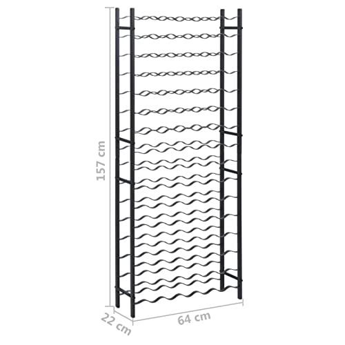 Soporte para 96 botellas Bopdu de hierro y madera miniatura 7