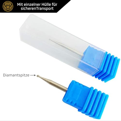 IRON HODL - 2x Diamant Fräser Bits (⌀ 2,35mm) Multifunktionswerkzeug Zubehör für Allzweck Anwendung mit Mini Fräser Gravierstift Akku Holz Gravur Gerät Gravur Stift Glas gravieren