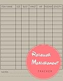 Reseller Measurement Tracker: Clothing Measurement Record | Online Shop Planner, Inventory Logbook | Large 8.5''x11'' Inches For Online Clothing Resellers