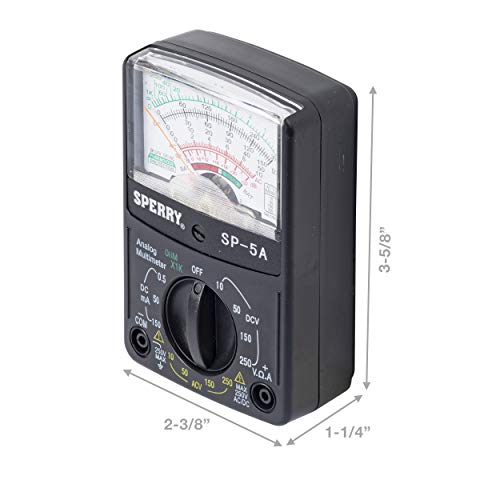 Sperry Instruments Hsp5 5 Function Analog Multi-Meter, Manual 13 Range, 300V Ac/Dc #TOP2