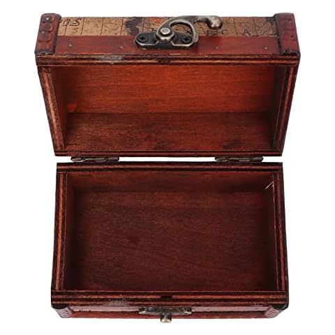 Vintage Storage Wood Box, Flip Open Type Beautiful Appearance Wooden Organizer Case Cedarwood for Keys Gifts for Home Use Cover