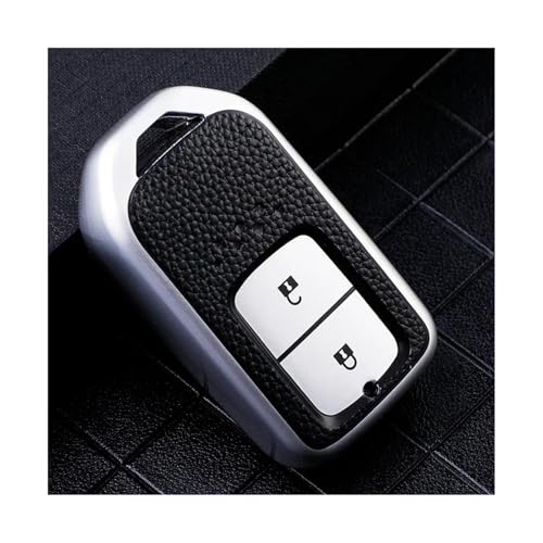 Boîtier clé cuir TPU Argent Honda CRV HRV Accord | Confort de conduite au quotidien